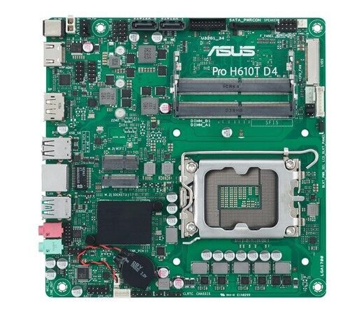 ASUS Pro H610T D4-CSM Mini-ITX Hovedkort med Intel LGA1700 og DDR4 RAM
