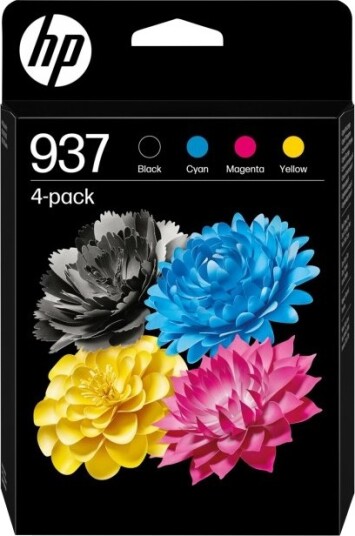 HP 937 svart/cyan/magenta/gul blekkpatron original 4 pk 6C400NE#LS3 HP 937 svart/cyan/magenta/gul blekkpatron original 4 pk 6C400NE#LS3