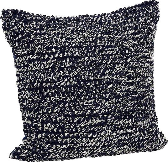 Hübsch Blend Cushion Dark Blue Navy 50X50CM Hübsch Blend Cushion Dark Blue Navy 50X50CM