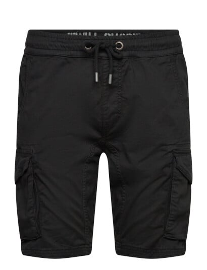 Alpha Industries Cotton Twill Jogger Short   Black   S