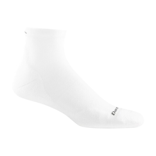 Darn Tough Men's Run Quarter Ultra-lightweight Running Sock White Medium