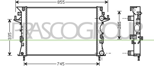 PRASCO RN084R005 Radiator motorkjøling