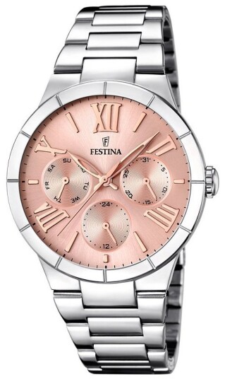 Festina Dameklokke F16716 3 Sport Rosegullfarget/StĂ„l Ă36 mm Festina Dameklokke F16716 3 Sport Rosegullfarget/StĂ„l Ă36 mm