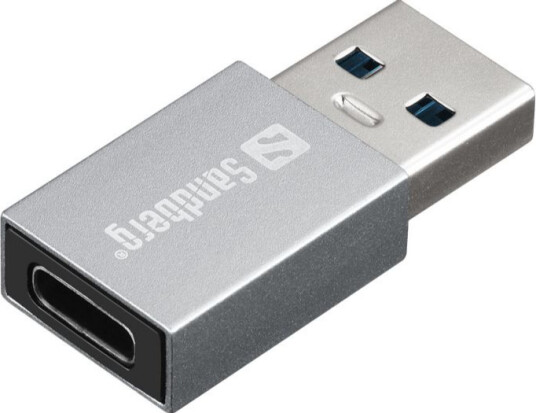 Sandberg USB-C til USB-A Adapter 3.2 Gen 1 Aluminium