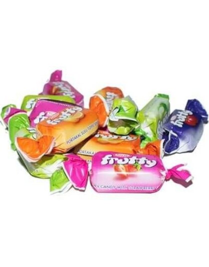 1 kg Frutty Mix   Stor Pose Fruktkarameller med Forskjellige Fruktsmaker