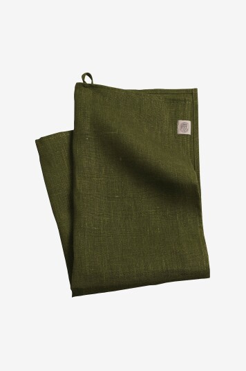 Lovely Linen Håndkle Classic i manglet lin Grønn Lovely Linen Håndkle Classic i manglet lin Grønn