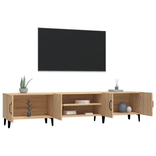 vidaXL TV-benk sonoma eik 180x31,5x40 cm konstruert tre