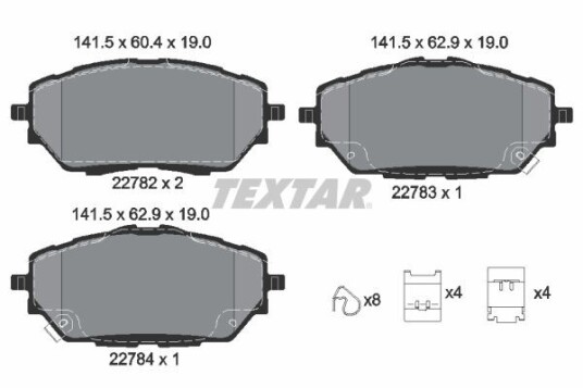 Bremseklosser TEXTAR 2278201
