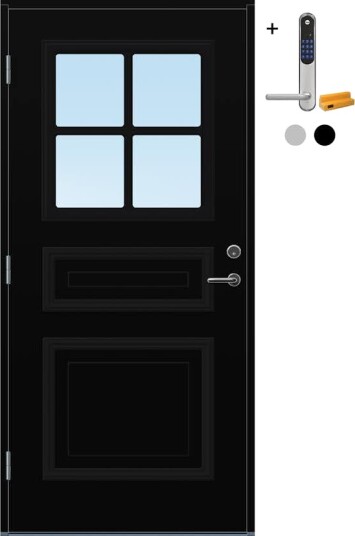 Ytterdør Bygg1 Grimstad med Yale Doorman Classic Home