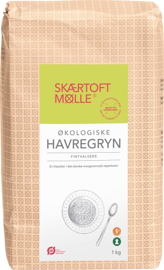 Skærtoft Mølle Havregryn Fintvalsede Øko - 1000 g