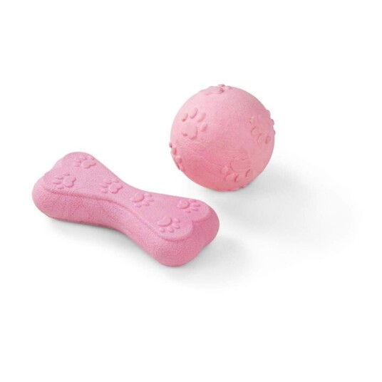 Little&Bigger Puppy Basics Ball + Bein I Tpr Babyrosa 