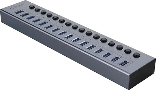 ORICO BT2U3-16AB USB-hub 16x USB-A 3.0 brytere grå BT2U3-16AB-EU-GY-BP-HU