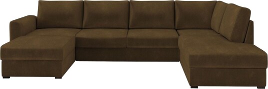 Taberk Sofa med Sjeselong og Divan 4 seter   Brun