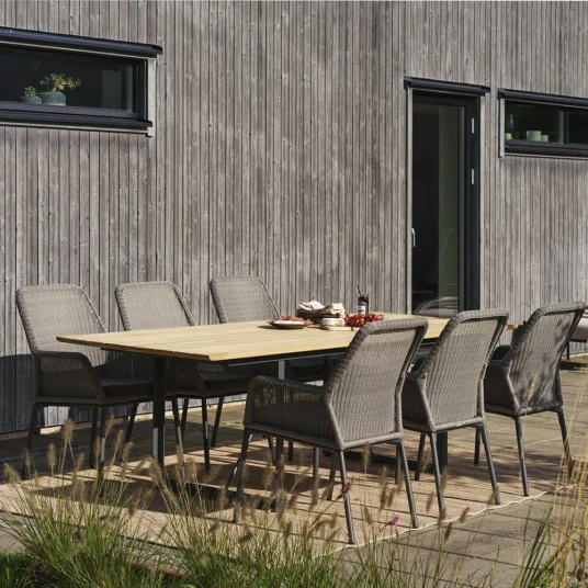 Brafab SHAD Spisebord 90x240 cm Teak/Antrasitt