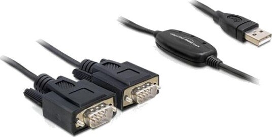 Delock USB to 2x Serial Adapter 1.4m 61886
