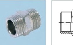 Kisan Nippel 1/2" 36.20.21 Kisan Nippel 1/2" 36.20.21