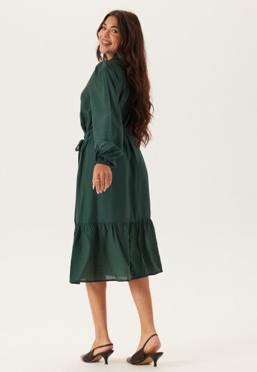 Bubbleroom Midi Shirt Dress Green 44-46