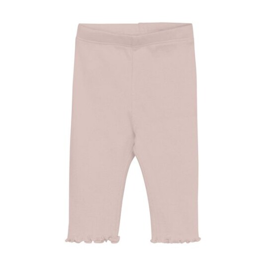 Huttelihut Rib leggings til baby - sepia rose