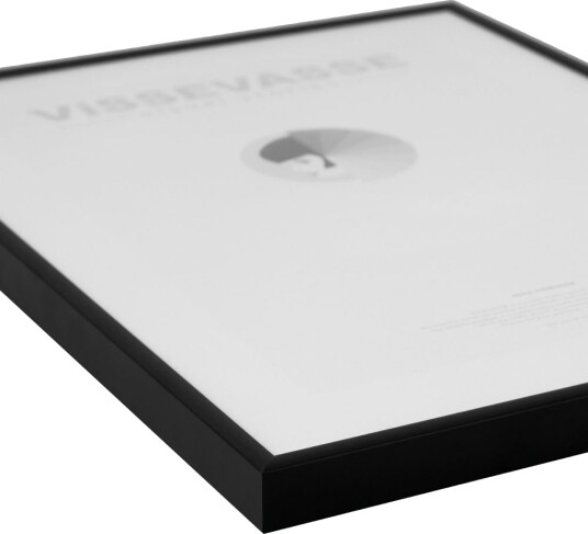 Vissevasse Ramme Svart m/ refleksfritt plexiglass