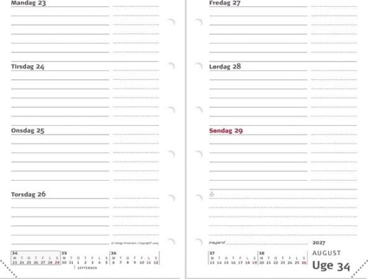 Mayland System Mini ugekalender tvrformat REFILL 2027