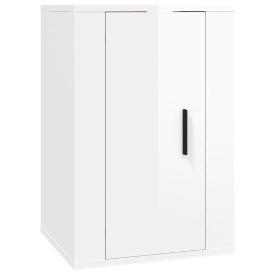 vidaXL Vegghengte TV-benker 2 stk høyglans hvit 40x34,5x60 cm 8720845667702