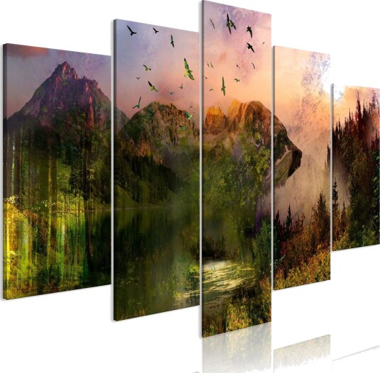 Bilde Bear In The Mountain 5 Parts Wide 200x100 Artgeist sp. z o. o.