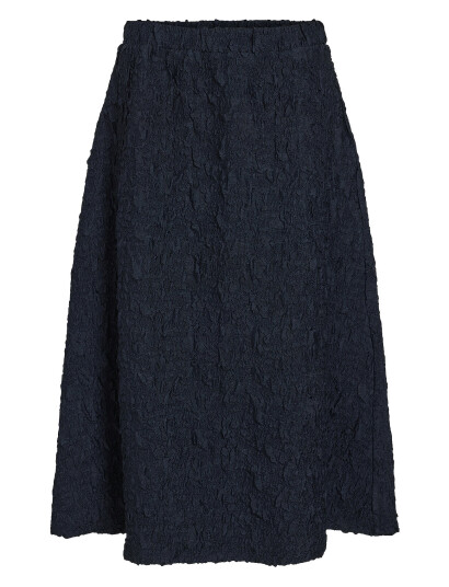 Vila Visophia Hw Volume Midi Skirt/Dc - Navy - XS