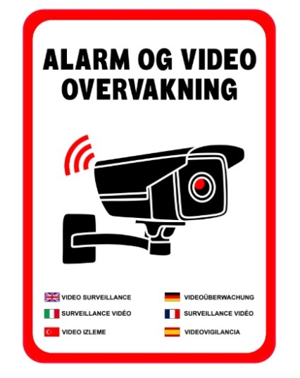 Klistremerke Alarm & Videoovervåking