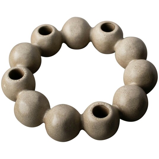 Dbkd BRIGHT CANDLE round beige Lysestake Ø27 cm Beige