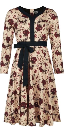 H&R London Middellang kjole   Blossom Belle Dress   XS til 3XL   Damer   flerfarget