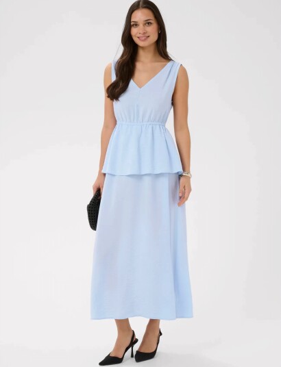Kaffe Karosie Maxi Dress   Blue   40