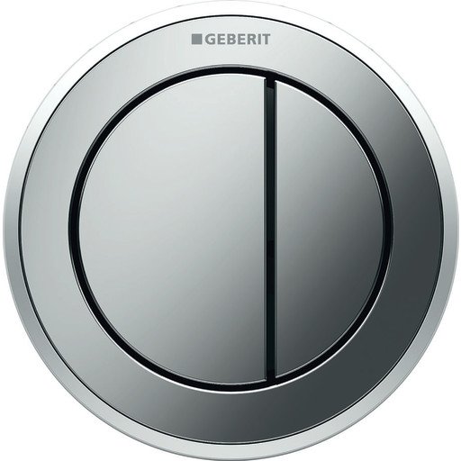 Geberit Omega 10 Round Trykknapp, Krom/matt Krom