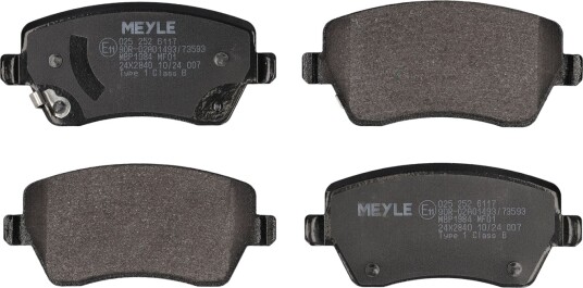 Bremseklosser sett MEYLE 025 252 6117