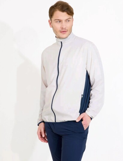 Abacus Mens Lanark Classics Stretch Windjacket White L Abacus Mens Lanark Classics Stretch Windjacket White L