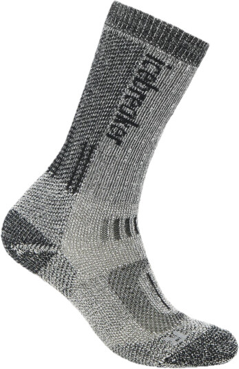 Icebreaker Women Merino Hike+ Mountaineer Mid Calf Jet Hthr/black L