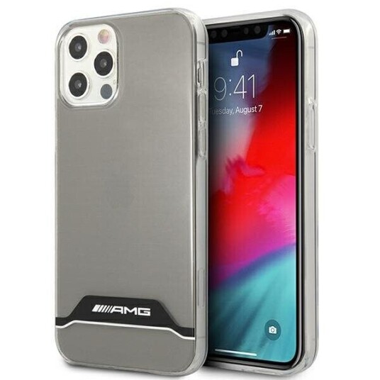 Mercedes AMG Electroplate Mobildeksel til iPhone 12/12 Pro Transparent Svart/Hvit