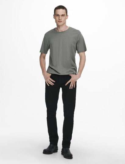 ONLY & SONS Onsmatt Life Longy Ss Tee - Khaki green - XS