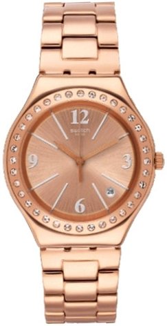 Swatch Dameklokke YGG105 Classic Gullfarget/Lær Ø37.4 mm