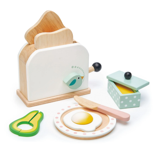 Tender Leaf Mini Chef - Breakfast Toaster Set - Multi/patterned - ONE SIZE Tender Leaf Mini Chef - Breakfast Toaster Set - Multi/patterned - ONE SIZE