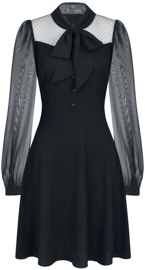Hell Bunny Goth Middellang kjole Darcia Mid Kjole XS til 4XL Damer svart