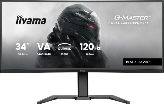 Iiyama G-Master 34" Curved QHD Gaming Skjerm 120Hz VA Sort