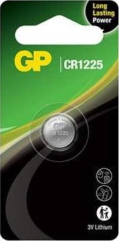 GP Lithium Coin Cell CR1225 1-pk