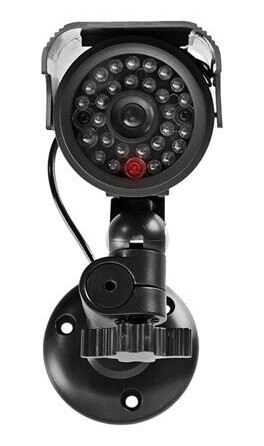Nedis Dummy Security Camera - Utendørs Imitasjon med Solcellelading og Blinkende LED, Sort