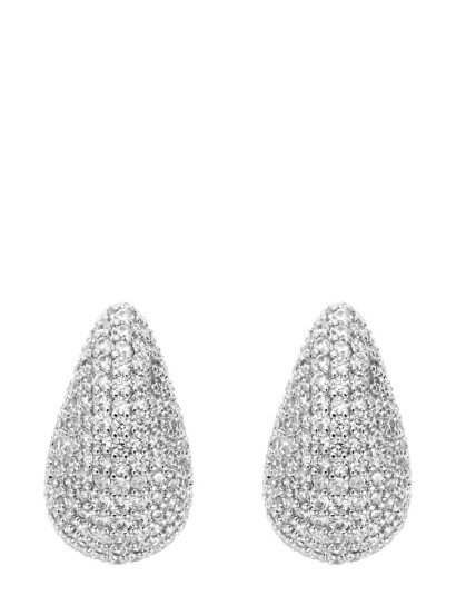 BY JOLIMA Corinne Crystal Small Earring |Silver |One Size