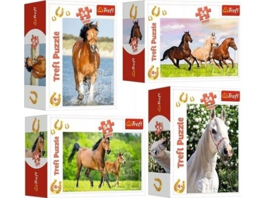 Trefl Puzzle 54El Mini Horse World 19724, 19725, 19726, 19727 (54193) Trefl