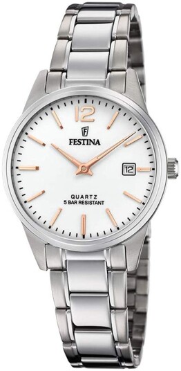 Festina Dameklokke F20509 2 Hvit/Stål Ø31 mm