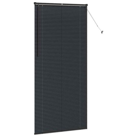Vindu Persienne med gardiner Svart Aluminium