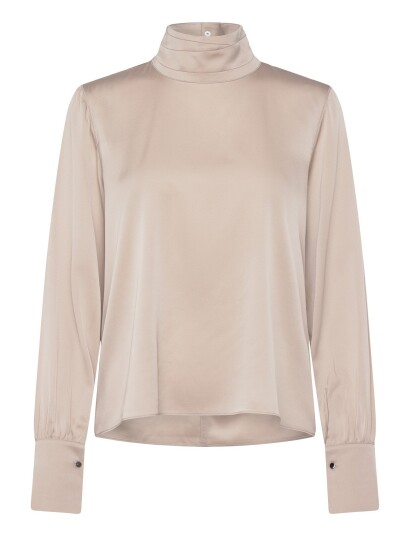 Ahlvar Gallery Luna Silk Blouse Beige S