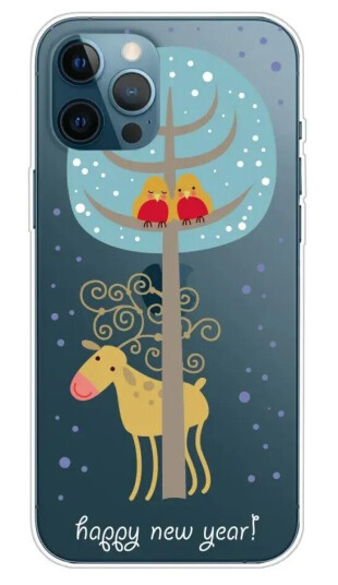 INCOVER iPhone 15 Pro Max Fleksibelt Juledeksel i Plast - Reinsdyr