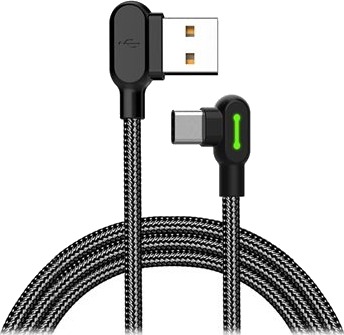 Mcdodo Night Elves 90-graders USB-C Kabel 1.8m Titan Svart Mcdodo Night Elves 90-graders USB-C Kabel 1.8m Titan Svart